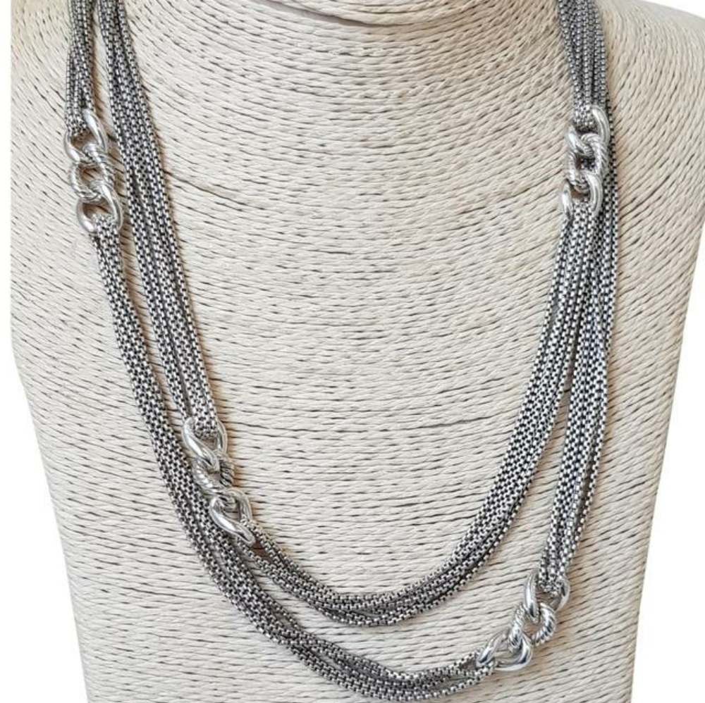 David Yurman 8 row Curb Link Station